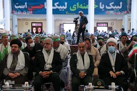 مراسم حماسه حضور بسیجیان در حرم شاهچراغ(ع)