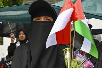 Indonesier protestieren um Einfälle der Israelis in die Al-Aqsa-Moschee zu verurteilen