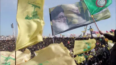 حضور دوستداران مقاومت در مراسم تشییع پیکر سیدحسن نصرالله