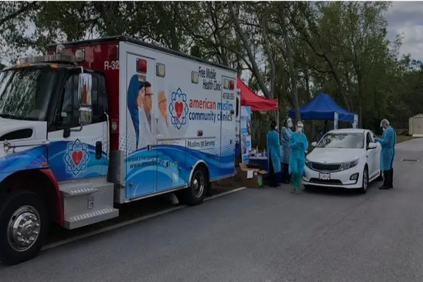 Florida Müslümanlarının kliniği ücretsiz korona testi yapıyor