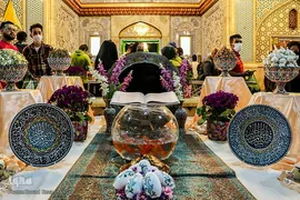 مراسم تحویل سال نو در حرم مطهر شاهچراغ (ع) شیراز‎