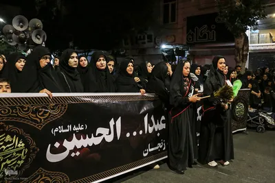دسته عزاداری هیئت فاطمیون زنجان در شب عاشورا