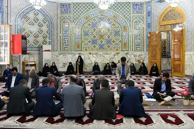 غبارروبی حرم امامزاده طاهر(ع)‎