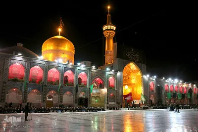 آیین خطبه خوانی شب عاشورا در حرم مطهر رضوی