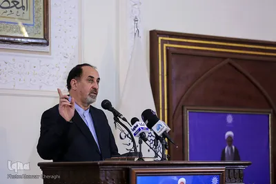 حسن بلخاری در مراسم بزرگداشت آیت‌الله جوادی‌آملی