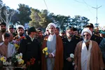 جشن مبعث و گلباران مزار شهدای انقلاب در گلستان شهدای اصفهان