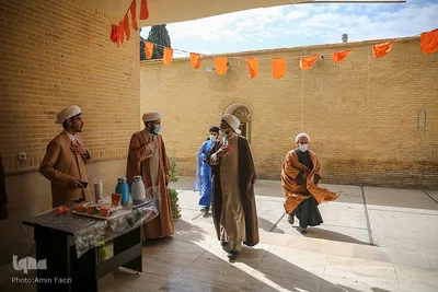 آیین عمامه گذاری طلاب حوزه علمیه منصوریه شیراز