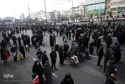 تجمع هیئت‌های عاشورای فاطمی در میدان هفت تیر