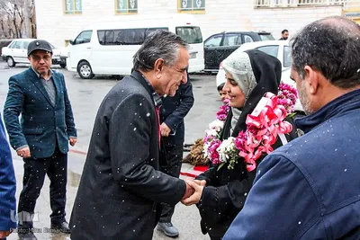 استقبال از رتبه اول رشته ترتیل مسابقات قرآن‎