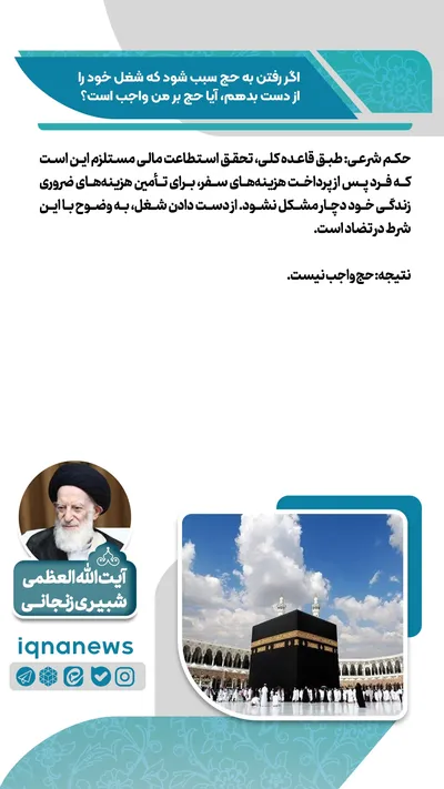 حکم رفتن به حج در صورت از دست دادن شغل