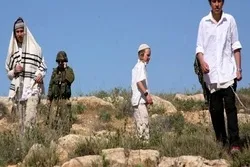 Settlers Protected by Zionist Forces Raid Village near Al-Khalil