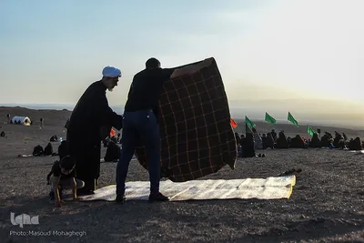 عزاداری تاسوعای حسینی در کویر «خوریان» سمنان