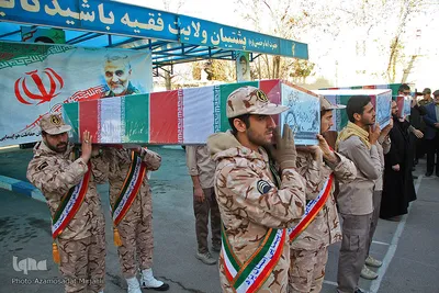 استقبال از چهار شهید گمنام دوران دفاع مقدس در یزد