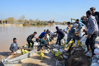 وضعیت مناطق سیل زده در خوزستان