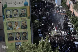 مراسم تشییع پیکر مطهر شهید مدافع حرم «جواد الله‌کرم» در محله مهرآباد جنوبی