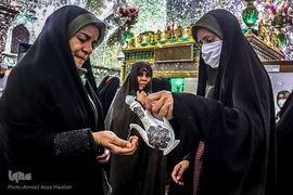 مراسم غبارروبی و عطرافشانی حرم مطهر علی بن حمزه(ع)‎‎