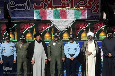 تشییع پیکرهای مطهر دو شهید گمنام دفاع مقدس در شهرک آسمان پایگاه یکم شکاری مهرآباد
