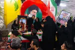 مراسم وداع با پیکر شهیدان مصطفی امینی و عبدالحسین شیخ‌کوپایی در اصفهان
