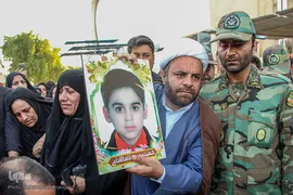 مراسم بدرقه شهید ۴ساله حادثه تروریستی اهواز