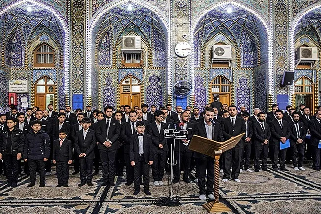 بالصور...انطلاق الفرقة العالمية للإنشاد الاسلامي بکربلاء