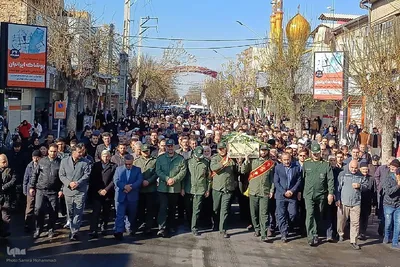 تشییع پیکر مطهر شهید گمنام در میاندوآب
