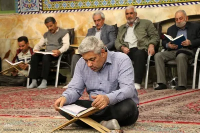 مراسم جزءخوانی قرآن در حسینیه کربلایی‌های یزد‎