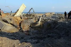 La bande de Gaza frappée par Israël