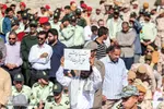 مراسم استقبال از پیکرهای 44 شهید تازه تفحص شده دوران دفاع مقدس در مرز بین المللی شلمچه برگزار شد