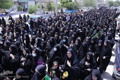 آئین وداع با پیکر شهید عبدالله اسکندری در شهرستان خرامه