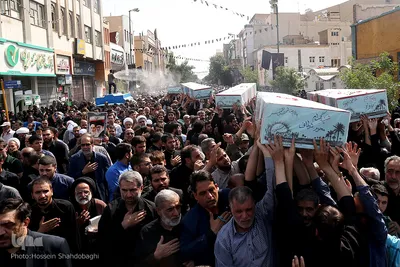 ⁨تشییع 7 شهید گمنام دفاع مقدس در سالروز شهادت امام جعفر صادق(ع)⁩