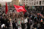 مراسم تشییع پیکر مطهر روحانی شهید مدافع امنیت در شیراز