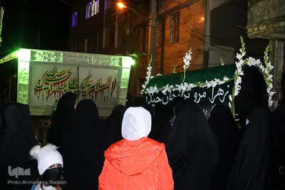 آیین تشییع نمادین حضرت زهرا (س) به همراه تشییع شهید گمنام در شهرک سعدی شیراز‎‎
