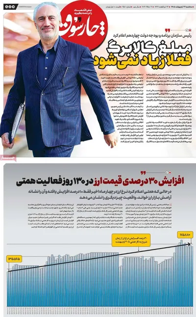 صفحات نخست روزنامه‌های سه‌شنبه ۲۲ اردیبهشت ۱۴۰۵