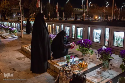 تحویل سال در گلزار شهدای قزوین