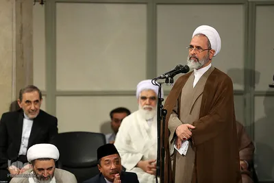 دیدار اعضای کنگره نقش شیعه درگسترش‌علوم‌اسلامی با رهبرانقلاب
