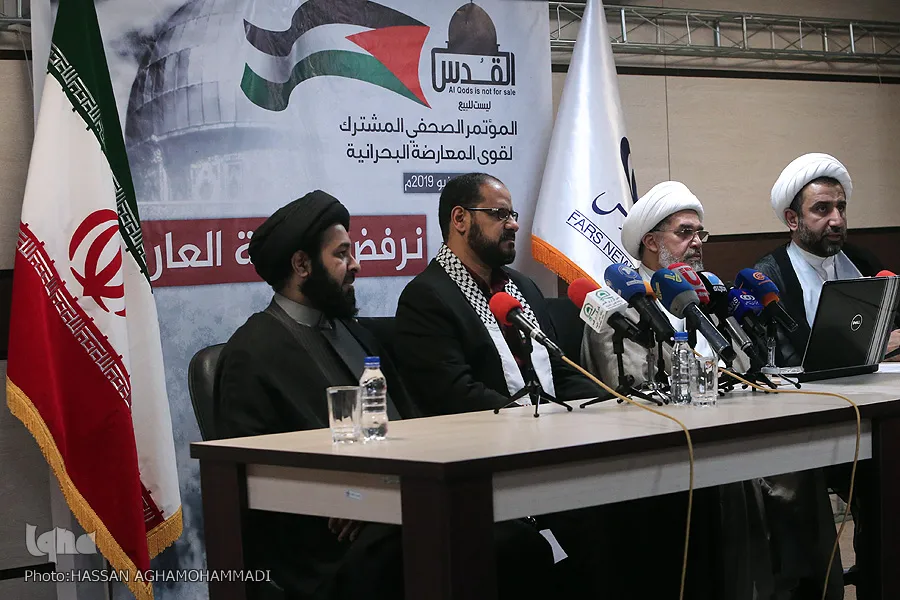 المؤتمر الصحفي المشترك لقوى المعارضة البحرينية بطهران