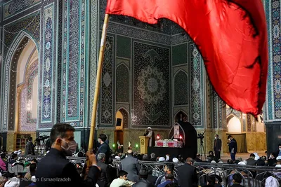 وداع با پیکر روحانی شهید اصلانی در حرم مطهر رضوی
