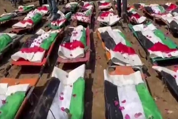 Funeral of 112 Martyrs Held in Gaza Funeral of 112 Martyrs Held in Gaza