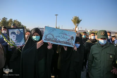 استقبال از پیكرهای مطهر ۱۵ شهید دوران دفاع مقدس - شیراز