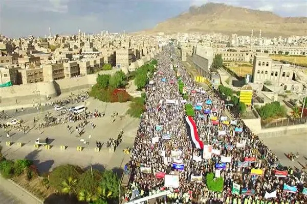Mamillioni waandamana Sana'a kulaani hujuma ya Saudia dhidi ya Yemen