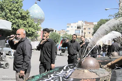 آیین خیمه‌سوزان ظهر عاشورا در شیراز