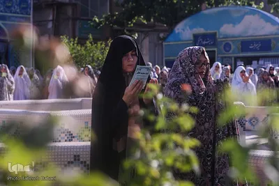 نماز عیدسعید فطر درجوار حرم حضرت امامزاده حسن(ع)