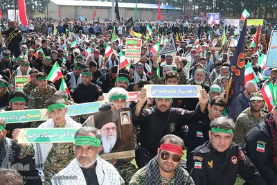 گردهمایی بزرگ هزاران نفری بسیجیان در خراسان جنوبی