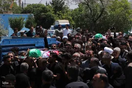 تشییع پیکر دو شهید قرآن آموز در تبریز