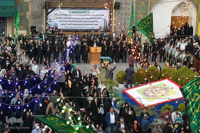 اهتزاز پرچم گنبد منور حضرت عبدالعظیم (ع)