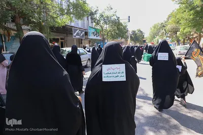 مراسم پیاده روی جاماندگان اربعین حسینی در اهر