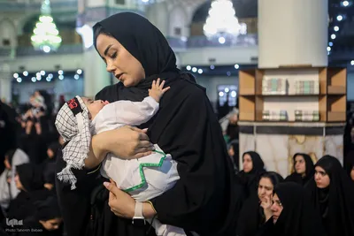 مراسم شیرخوارگان حسینی در حرم عبدالعظیم حسنی