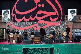 خیمه سوزان غروب عاشورا در میدان امام حسین(ع)