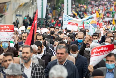 راهپیمایی روز قدس در قزوین‎‎