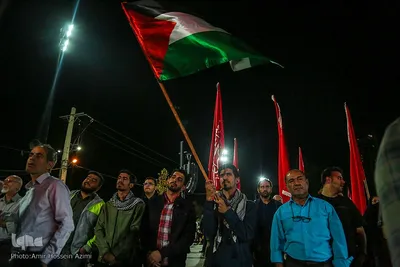 تجمع اعتراض آمیز به جنایات رژیم صهیونیستی امیرحسین عظیمی‎